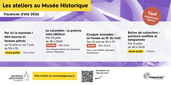 Les ateliers aux musées : vacances d'été 